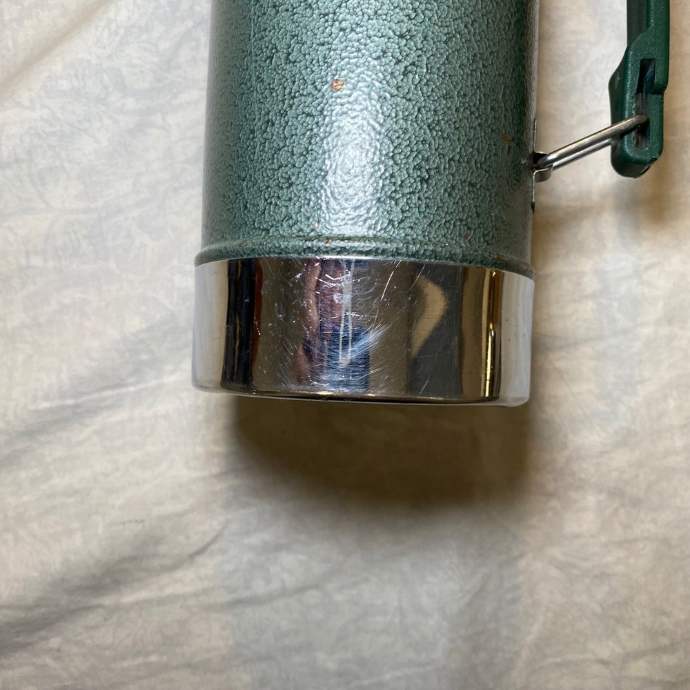 Vintage 1993 Aladdin Stanley A-944DH Quart Thermos Green Hammertone USA - Picture 5 of 14